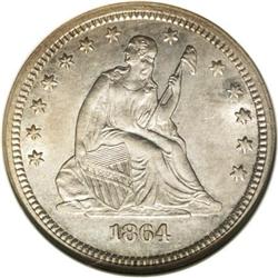1864-S 25C MS63 NGC