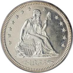 1855 25C PR64 Cameo PCGS