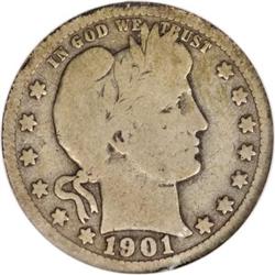 1901-S 25C VG8 NGC. CAC