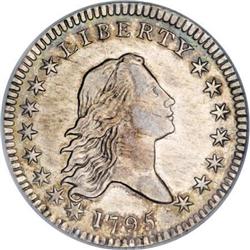 1795 50C 2 Leaves AU58 NGC