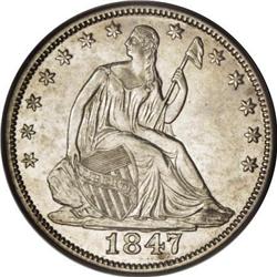 1847/6 50C AU55 PCGS