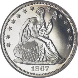 1867 50C PR67  Cameo NGC