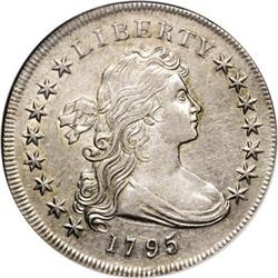 1795 $1 Draped Bust, Centered AU55 NGC
