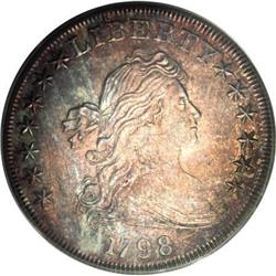 1798 $1 Large Eagle, Pointed 9 MS64 PCGS