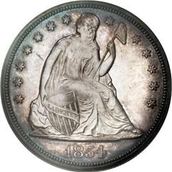 1854 $1 PR63 Cameo PCGS