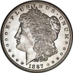 1887/6 $1 MS66 NGC. CAC