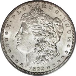 1892-S $1 AU58 PCGS