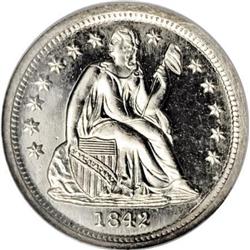 1842 10C PR65 Cameo NGC