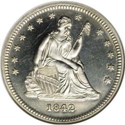 1842 25C Small Date PR64 NGC
