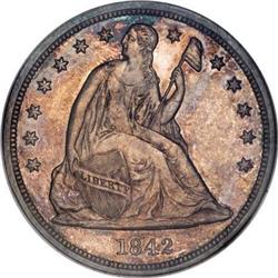 1842 $1 PR65 NGC