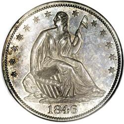 1846 50C Medium Date PR65 NGC