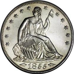 1855/54 50C PR65 Cameo NGC