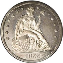 1855 $1 PR66 Cameo NGC