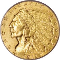 1911-D $2 1/2 MS63 PCGS. CAC