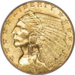 1911-D $2 1/2 MS64 PCGS