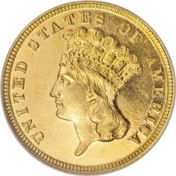 1884 $3 PR65 Cameo NGC
