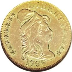 1798 $5 Large Eagle, Small 8 AU55 NGC