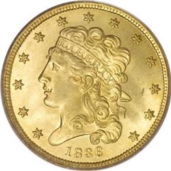 1836 $5 MS65 PCGS