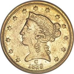 1839-C $5 XF45 PCGS