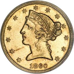 1860-C $5 MS62 PCGS