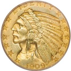 1909-O $5 MS63 PCGS. CAC