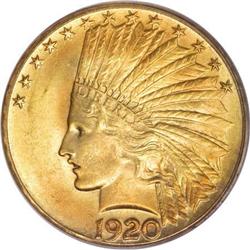 1920-S $10 MS64 PCGS