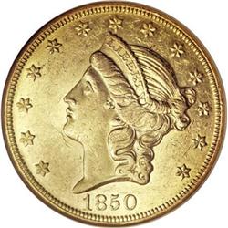 1850-O $20 AU58 PCGS
