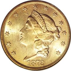 1872 $20 MS62 PCGS