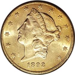 1892-CC $20 MS63 PCGS