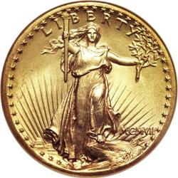 1907 $20 High Relief, Flat Rim MS65 NGC