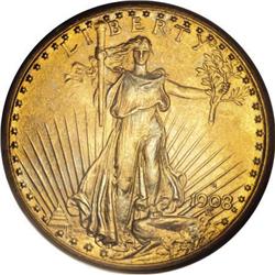 1908-S $20 MS66 PCGS