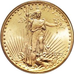 1922 $20 MS66 PCGS