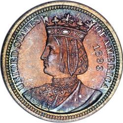 1893[25C] Isabella Quarter MS68 NGC. Following the well