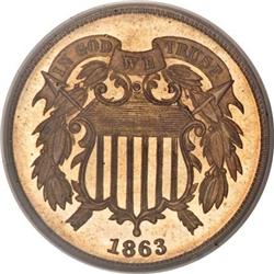 1863 2C Two Cents, Judd-316, Pollock-381, R.6,