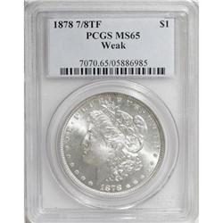 1878 7/8TF $1 Weak MS65 PCGS