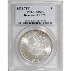 1878 7TF $1 Reverse of 1878 MS65 PCGS