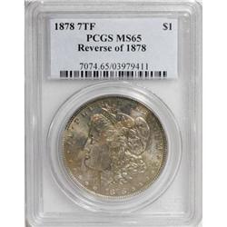 1878 7TF $1 Reverse of 1878 MS65 PCGS