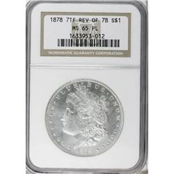 1878 7TF $1 Reverse of 1878 MS65 Prooflike NGC