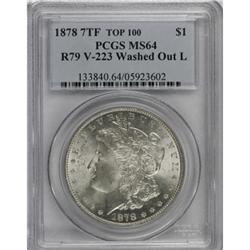 1878 7TF $1 Reverse of 1879 MS64 PCGS