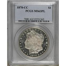 1878-CC $1 MS63 Prooflike PCGS