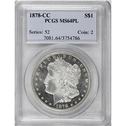 1878-CC $1 MS64 Prooflike PCGS