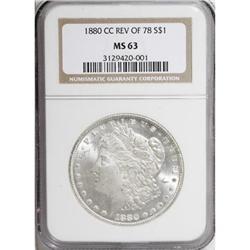 1880/79-CC $1 Reverse of 1878 MS63 NGC