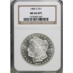 1880-S $1 MS66 Deep Mirror Prooflike NGC