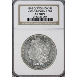 1882-O/S $1 AU58 Prooflike NGC