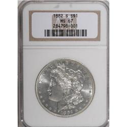 1882-S $1 MS67 NGC