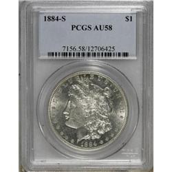 1884-S $1 AU58 PCGS