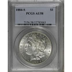 1884-S $1 AU58 PCGS