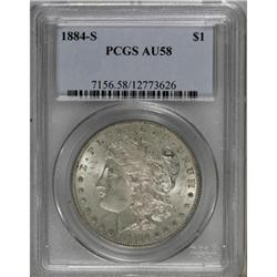 1884-S $1 AU58 PCGS