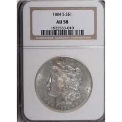 1884-S $1 AU58 NGC