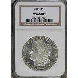 1886 $1 MS66 Deep Mirror Prooflike NGC